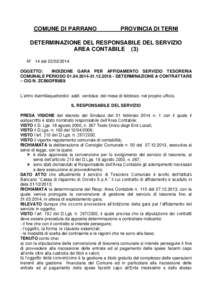 COMUNE DI PARRANO  PROVINCIA DI TERNI