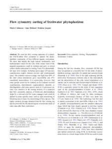 Aquatic ecology / Biological oceanography / Planktology / Algae / Photosynthetic picoplankton / Synechococcus / Flow cytometry / Phytoplankton / Phycoerythrin / Biology / Chemistry / Cyanobacteria