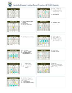 Sandhills Classical Christian School Preschool| [removed]Calendar JULY 2014 S M
