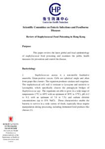 Review of Staphylococcal Food Poisoning in Hong Kong