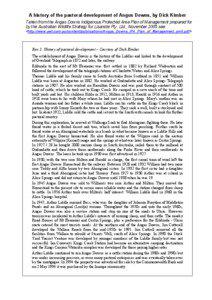 A history of the pastoral development of Angus Downs, by Dick Kimber Taken from the Angas Downs Indigenous Protected Area Plan of Management prepared for by the Australian Wildlife Strategy for Lisanote Pty. Ltd., November 2005 see: