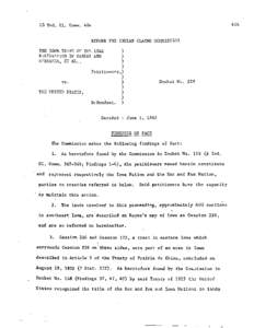 10 Ind. C l . Corn. 404 BEFORE THE INDIAN CLAIMS CONMISSION THE IOWA TRIBE OF THE IOWA RESERVATION I N KANSAS AND NEBRASKA, ET AL.,