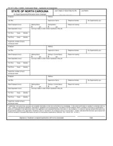 PD 107 A (Rev[removed]Continuation Sheet -- Application for Employment  STATE OF NORTH CAROLINA Last 4 digits of Social Security No.