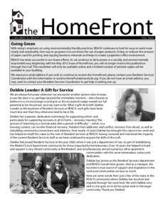 the  HomeFront a newsletter for REACH residents