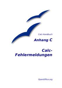 Calc-Handbuch  Anhang C CalcFehlermeldungen