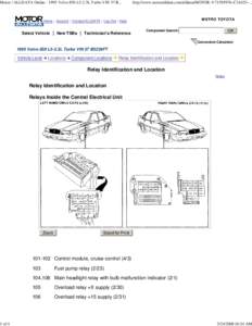 Mid-size cars / Station wagons / Power engineering / Relay / Transducers / ALLDATA / Volvo 850 / Private transport / Transport / Electromagnetism