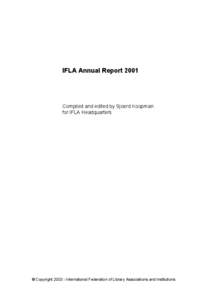 Microsoft Word - IFLA Annual Report 2001