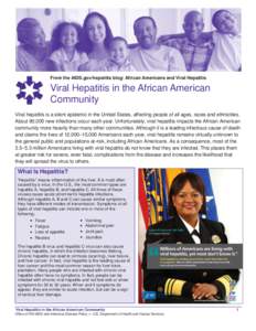 Viral Hepatitis in the African American Community At a Glance