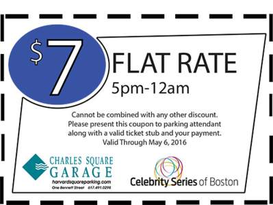 Celebrity Series of Boston Coupon