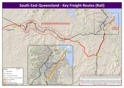 South East Queensland - Key Freight Routes (Rail) BR I  S BA