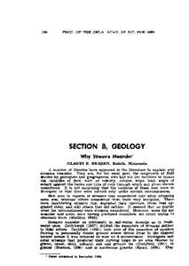 104  PROC. OF THE OKLA. ACAD. OF SCI. FOR 1960 SECTION B, GEOLOGY Why Streams Meander!