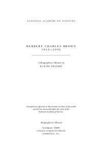 Hydroboration / Boron / Diborane / American Chemical Society / Organometallic chemistry / Hydroboration–oxidation reaction / Metal-catalysed hydroboration / Chemistry / Reducing agents / Rocket fuels