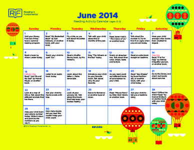 June 2013 Reading Activity Calendar