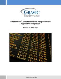 Shadowbase Streams for Data Integration and Application Integration