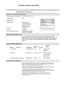 MATERIAL SAFETY DATA SHEET  Lead Standard 1,000 ppm w/w SECTION 1 . Product and Company Idenfication  Product Name and Synonym: