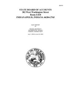 B26781  STATE BOARD OF ACCOUNTS 302 West Washington Street Room E418 INDIANAPOLIS, INDIANA[removed]