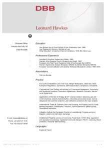 Leonard Hawkes  Brussels Office Education