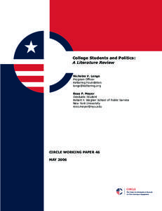 Community organizing / Youth / Youth vote / Politics / Community service / Philosophy of education / Service-learning / Public Achievement / Rock the Vote: Democracy Class / Community building / Education / Civic engagement