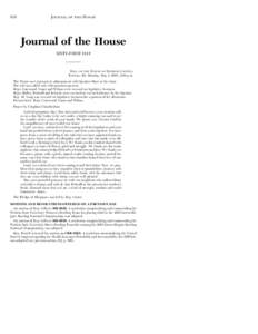 810  JOURNAL OF THE HOUSE Journal of the House SIXTY-FIRST DAY