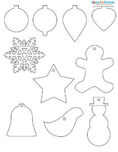 Christmas ornament shapes to print
