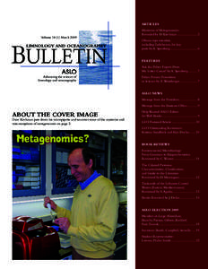 ARTICLES  Volume[removed]March 2009 BULLETIN LIMNOLOGY AND OCEANOGRAPHY
