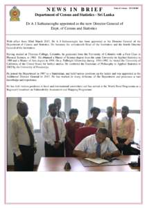 Sri Lanka / University of Colombo / University of Peradeniya / Thurstan College / Dayan Jayatilleka / Association of Commonwealth Universities / Politics of Sri Lanka / Education in Sri Lanka