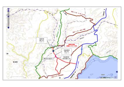 豊浦町側 通行止め バリケード 落橋(伏見橋) 【前後にバリケード有】