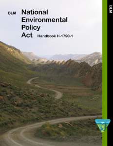 January 2008 BLM/WO Bureau of Land Management (BLM) National Environmental Policy Act Program Office of the Assistant Director, Renewable Resources and Planning (WOC Street NW, Mail Stop 1050LS