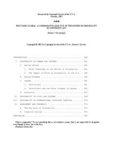 Canadian copyright law / Civil law / United Kingdom copyright law / Feist v. Rural / Sweat of the brow / Threshold of originality / Copyright law of the United States / Copyright law of Canada / Originality / Copyright law / Law / Intellectual property law