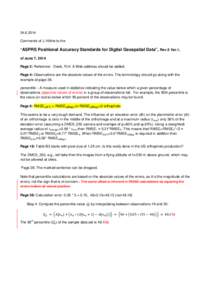 [removed]Comments of J. Höhle to the ”ASPRS Positional Accuracy Standards for Digital Geospatial Data”, Rev.5 Ver.1,