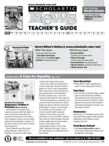 www.scholastic.com/sn4 Now Including Weekly Reader  ®