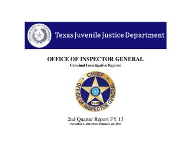 The Office of Inspector General (OIG) was officially created by Senate Bill 103, and House Bill 914, as an independent law enf