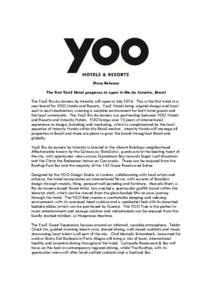 Microsoft Word - YOO Hotels and Resorts - Yoo2 Rio de Janeiro by Intercity Launch