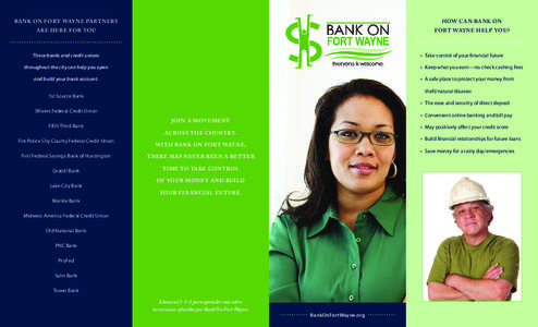 BANK ON FORT WAYNE PARTNERS  HOW CAN BANK ON ARE HERE FOR YOU