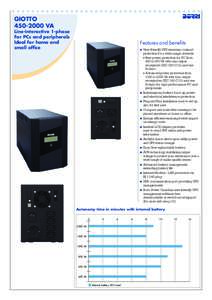 GIOTTOVA Line-interactive 1-phase For PCs and peripherals Ideal for home and