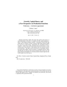 Economic growth / Utility / Elasticity / Cobb–Douglas production function / Neoclassical growth model / Daron Acemoğlu / Labour economics / Gross domestic product / Elasticity of substitution / Economics / Macroeconomics / Microeconomics