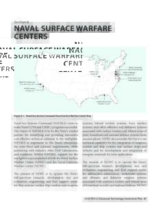 Section 6  NAVAL SURFACE WARFARE CENTERS  Figure 6-1. Naval Sea System Command Naval Surface Warfare Center Map