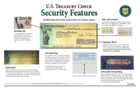 Microprinting / Steganography / Ultraviolet / Seal of the United States Department of the Treasury / Watermark / Black light / Security printing / United States five-dollar bill / Money forgery / Electromagnetic radiation / Money