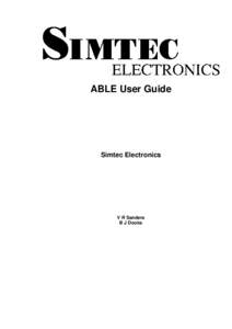ABLE User Guide  Simtec Electronics V R Sanders B J Dooks