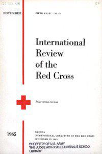 International Review of the Red Cross, November 1965, Fifth year - No. 56