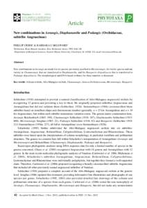 New combinations in Aerangis, Diaphananthe and Podangis (Orchidaceae, subtribe Angraecinae)