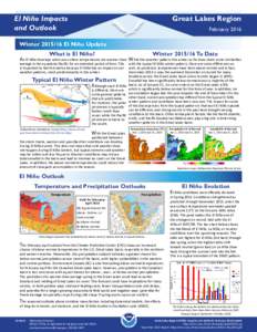 Great Lakes Region  El Niño Impacts and Outlook  February 2016