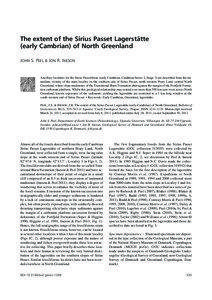 The extent of the Sirius Passet Lagerstätte (early Cambrian) of North Greenland JOHN S. PEEL & JON R. INESON