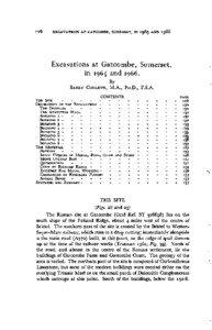 Excavations at Gatcombe, Somerset, in 1965 and 1966