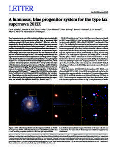 LETTER  doi:[removed]nature13615 A luminous, blue progenitor system for the type Iax supernova 2012Z