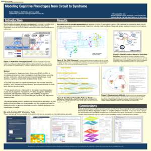 Modeling Cognitive Phenotypes from Circuit to Syndrome Robert M Bilder, D. Stott Parker, and Fred w Sabb Hypothesis Web*, Consortium for Neuropsychiatric Phenomics, UCLA * CNP Hypothesis Web Team: