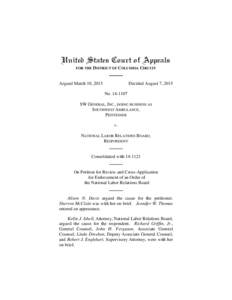 United States Court of Appeals FOR THE DISTRICT OF COLUMBIA CIRCUIT Argued March 10, 2015  Decided August 7, 2015