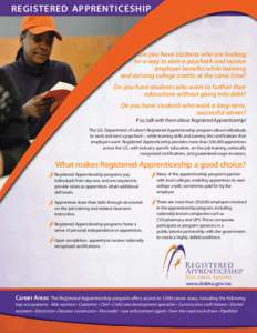Apprenticeship / The Apprentice School / Electrician / National Apprenticeship Act / Education / Internships / Registered Apprenticeship