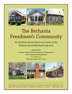 The African-American Community of Bethania