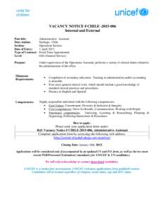 Microsoft Word - CHILEAdministrative Assistant GS4.doc